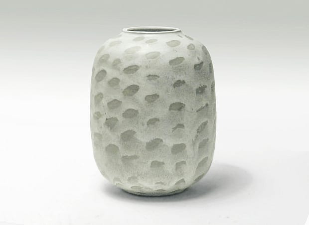 One of a Kind Vintage Jar Vase decorated by Weston Neil Andersen Dotted Non-modulous glaze by Weston Neal Andersen