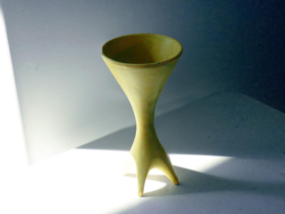 Four Footed Stooneware Wine Glassby Midcentury Industrial Designer, Weston Neil Andersen